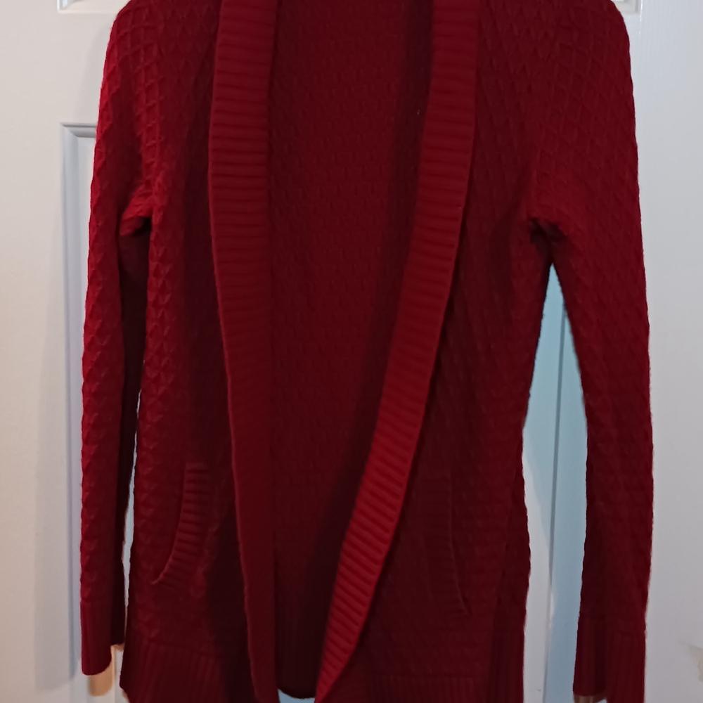 Talbots Women's Rich Red Cardigan Sweater